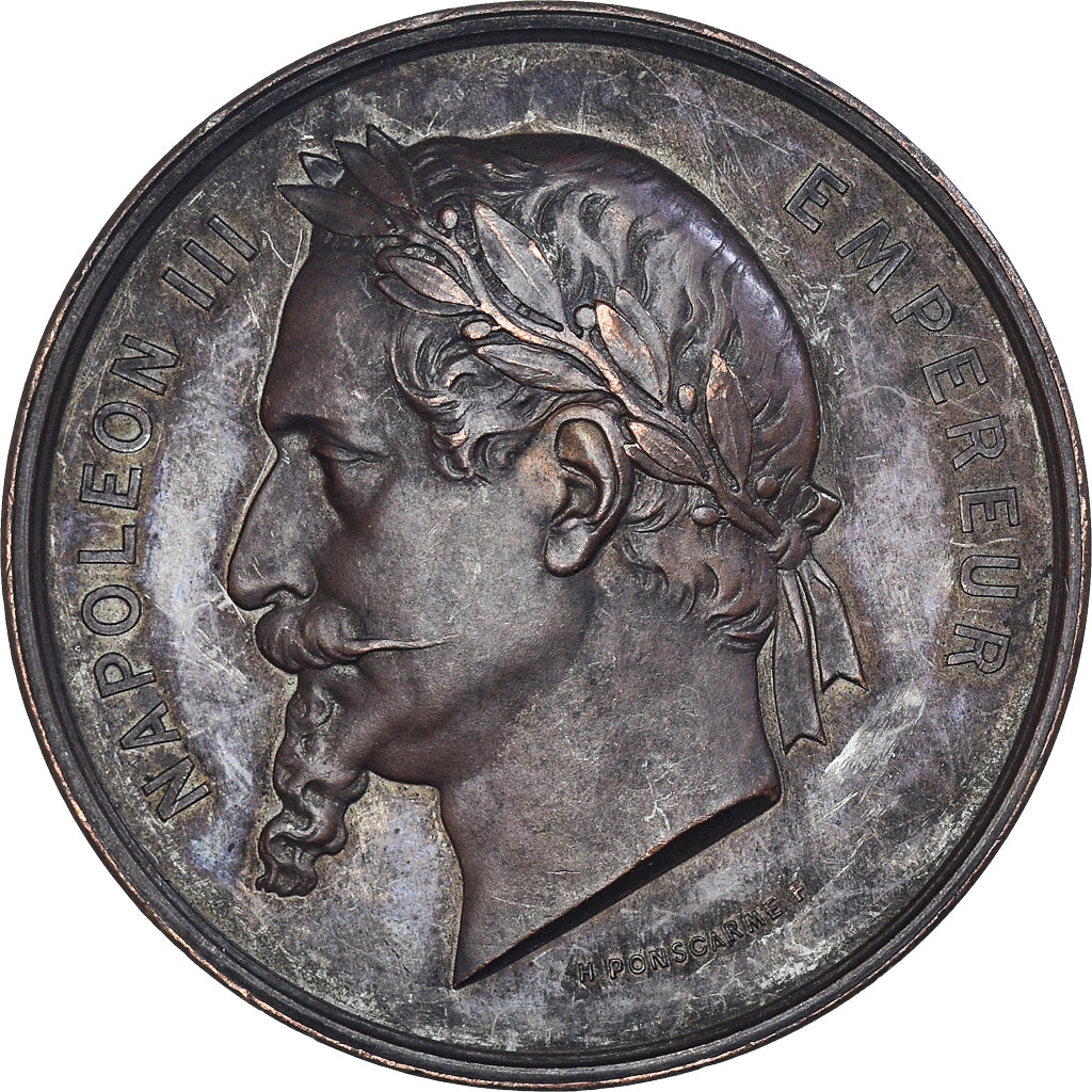 Francia, medalla, Exposition universelle de Paris, 1867, Ponscarme, MBC+, Cobre