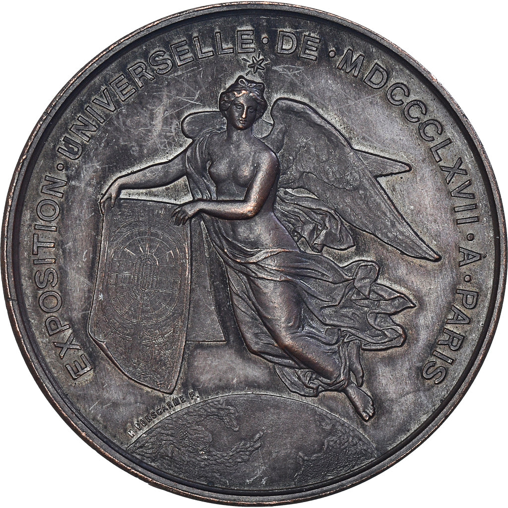 Francia, medalla, Exposition universelle de Paris, 1867, Ponscarme, MBC+, Cobre