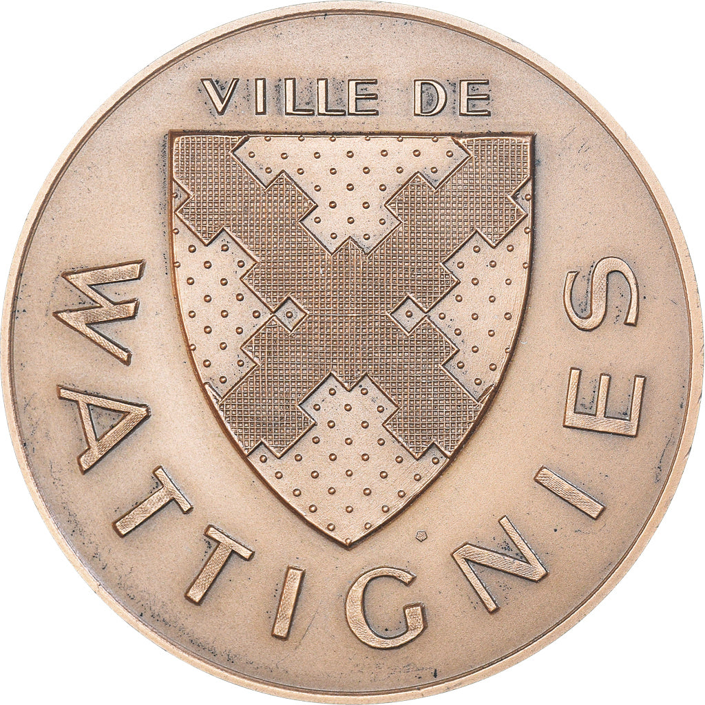 Frankreich, Medaille, Ville de Wattignies, Nord, Geography, 1973, UNZ, Bronze