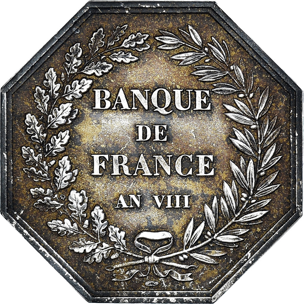 France, Medal, Banque de France, An VIII, Dumarest, MS(63), Silver