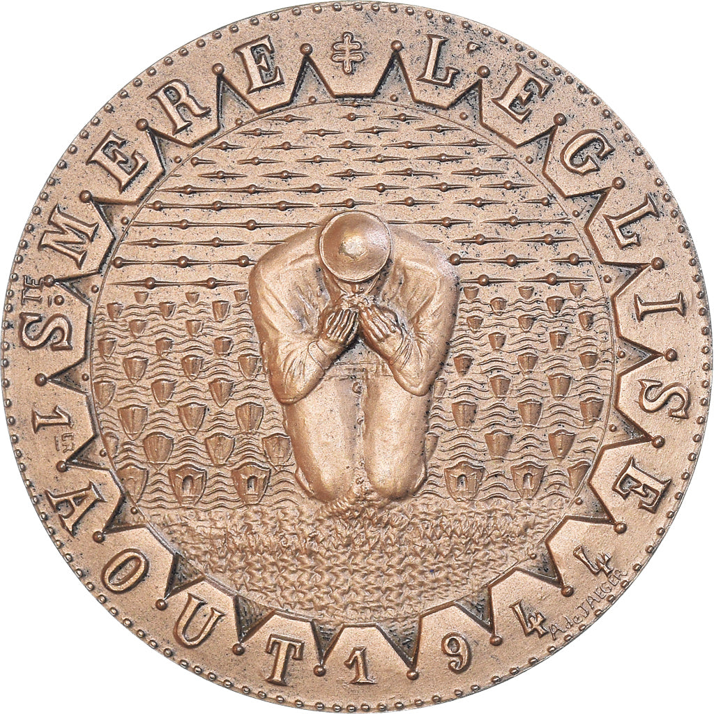 France, Medal, Serment de Koufra, Sainte-Mère-l'Eglise, WAR, 1975, De Jaeger