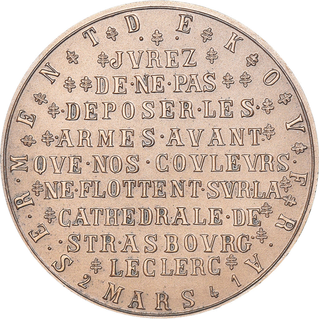 France, Medal, Serment de Koufra, Sainte-Mère-l'Eglise, WAR, 1975, De Jaeger