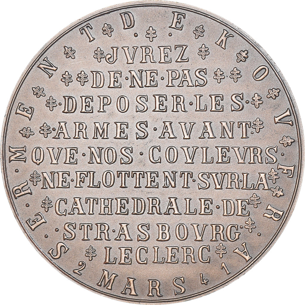 Frankreich, Medaille, Seconde Guerre Mondiale, Le Serment de Koufra, WAR, 1975