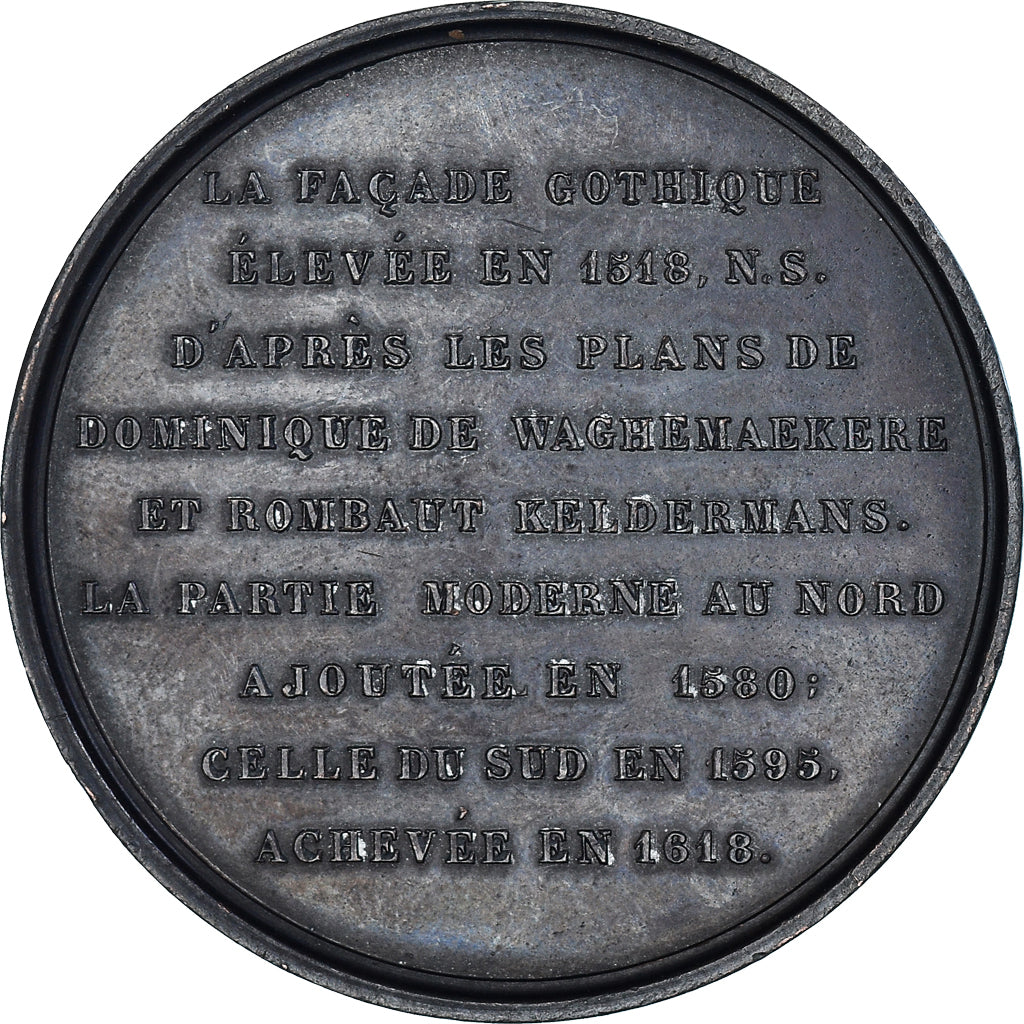Belgium, Medal, Hôtel de Ville de Gand, 1851, Wiener, MS(60-62), Bronze