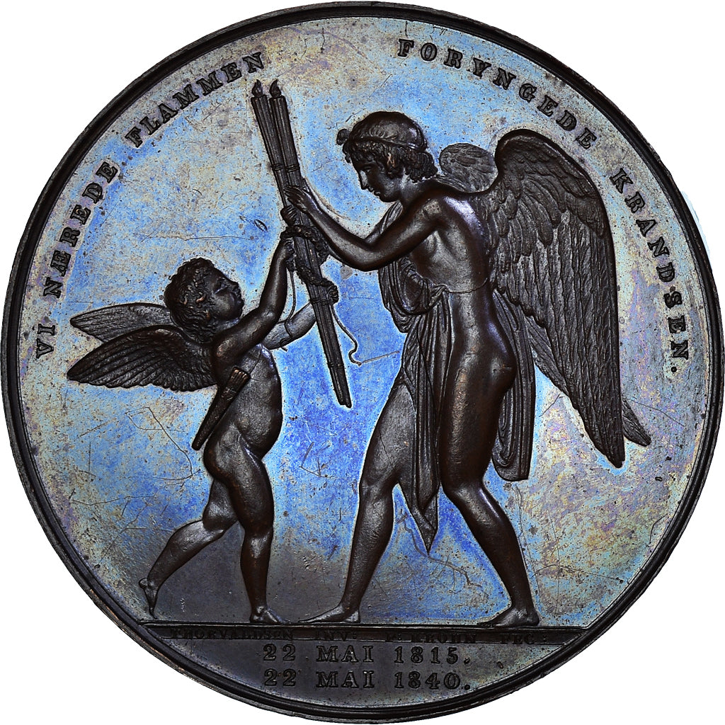 Denmark, Medal, Christian VIII, History, 1840, C. Christensen, MS(60-62), Bronze