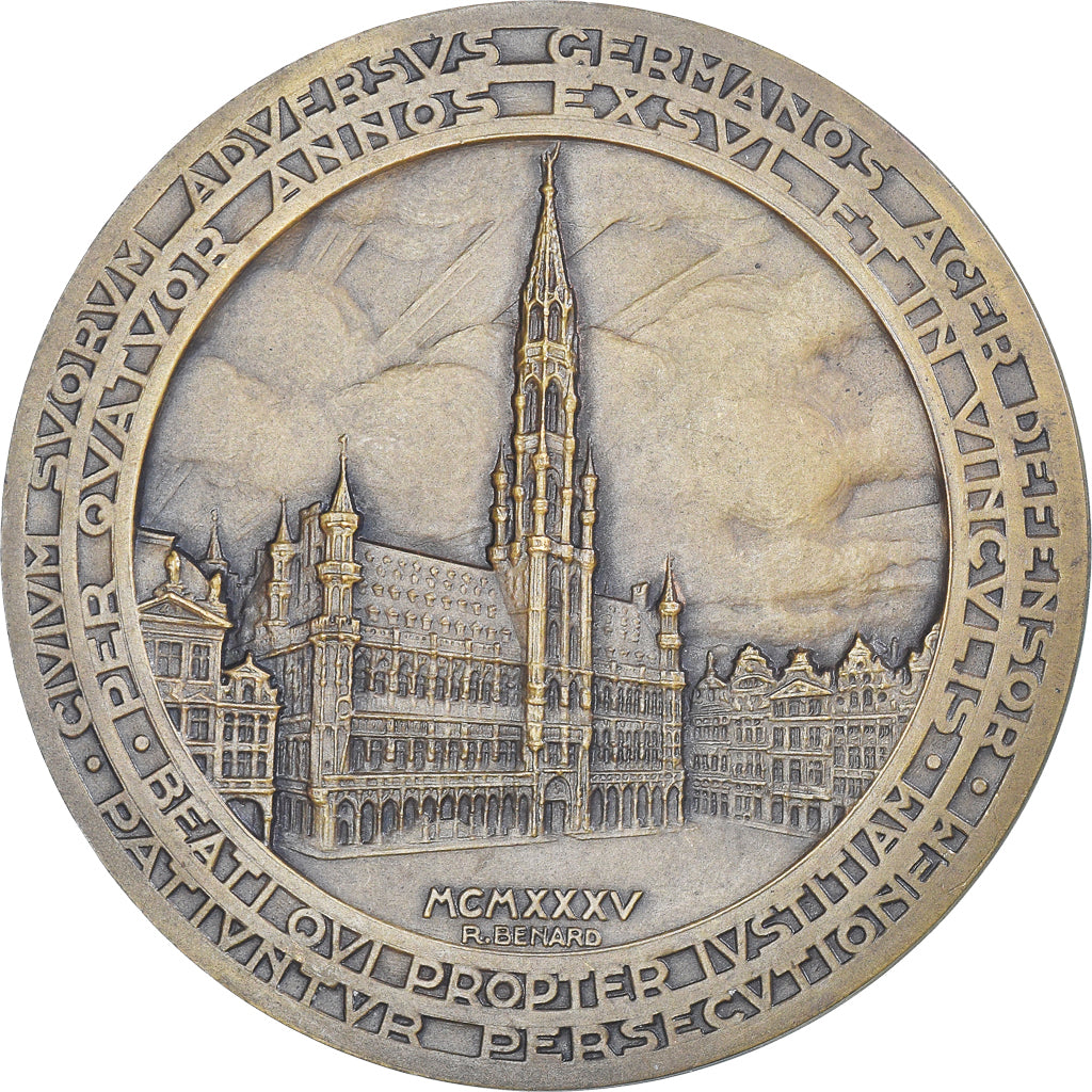 België, Medaille, Adolphe Max, Bourgmestre de Bruxelles, Politics, 1935, Raoul