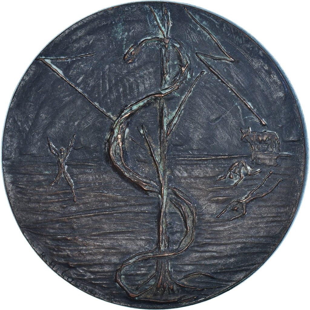 France, Médaille, Table de la loi Moïse, Religions & beliefs, 1988, Roger