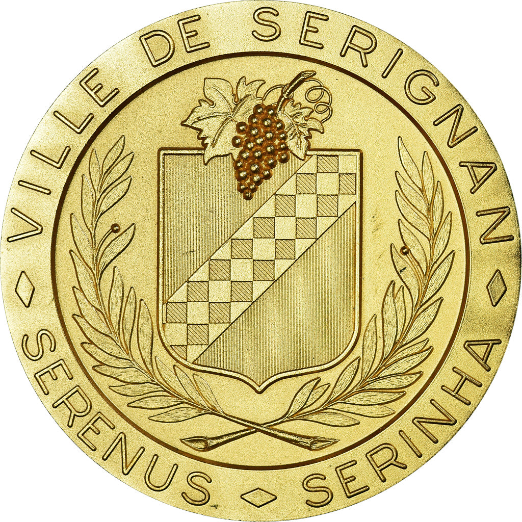 France, Medal, Ville de Sérignan, Hérault, MS(63), Gilt Bronze