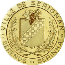 France, Medal, Ville de Sérignan, Hérault, MS(63), Gilt Bronze