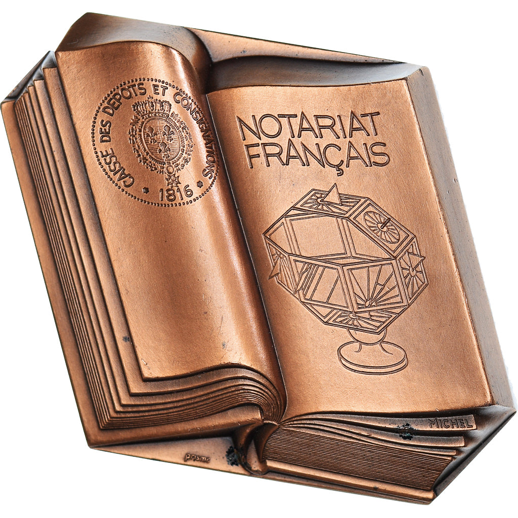France, Medal, Notary, Caisse des Dépôts et Consignations, 1983, Michel