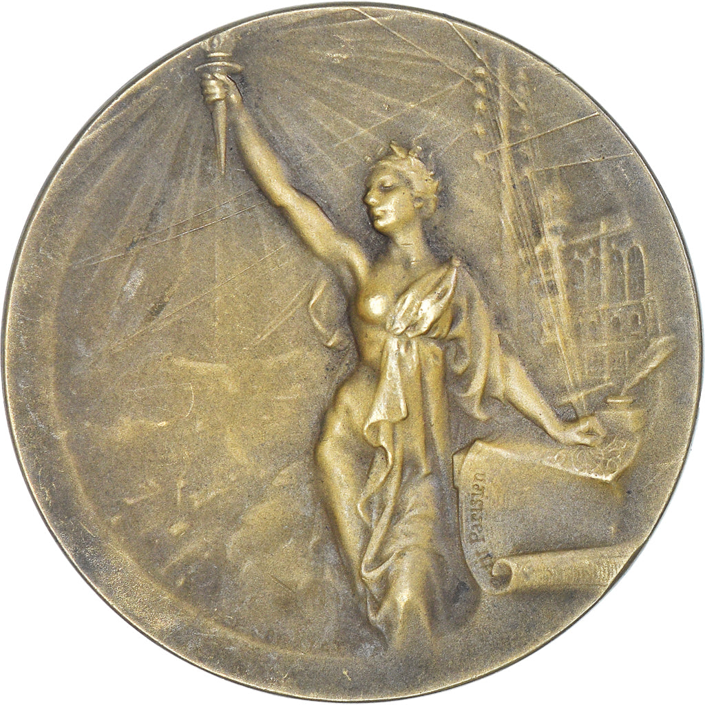 France, Médaille, Art Nouveau, Le Petit Parisien, Lahure, SUP+, Bronze