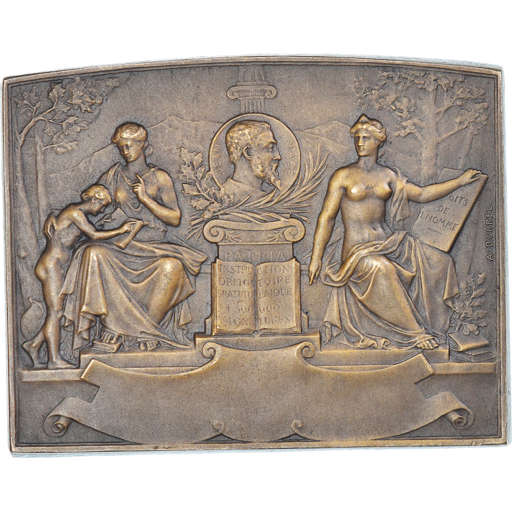 France, Medal, Ligue Française de L'Enseignement, Instruction, Borrel.A