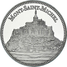 Francia, medaglia, Le Mont Saint-Michel, Patrimoine Culturel, FDC, Rame-nichel