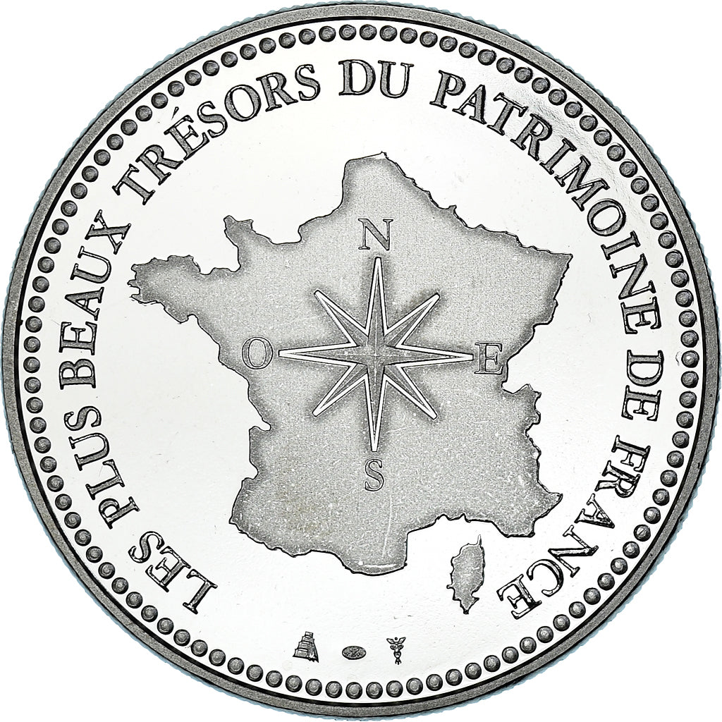 Francia, medaglia, Le Mont Saint-Michel, Patrimoine Culturel, FDC, Rame-nichel