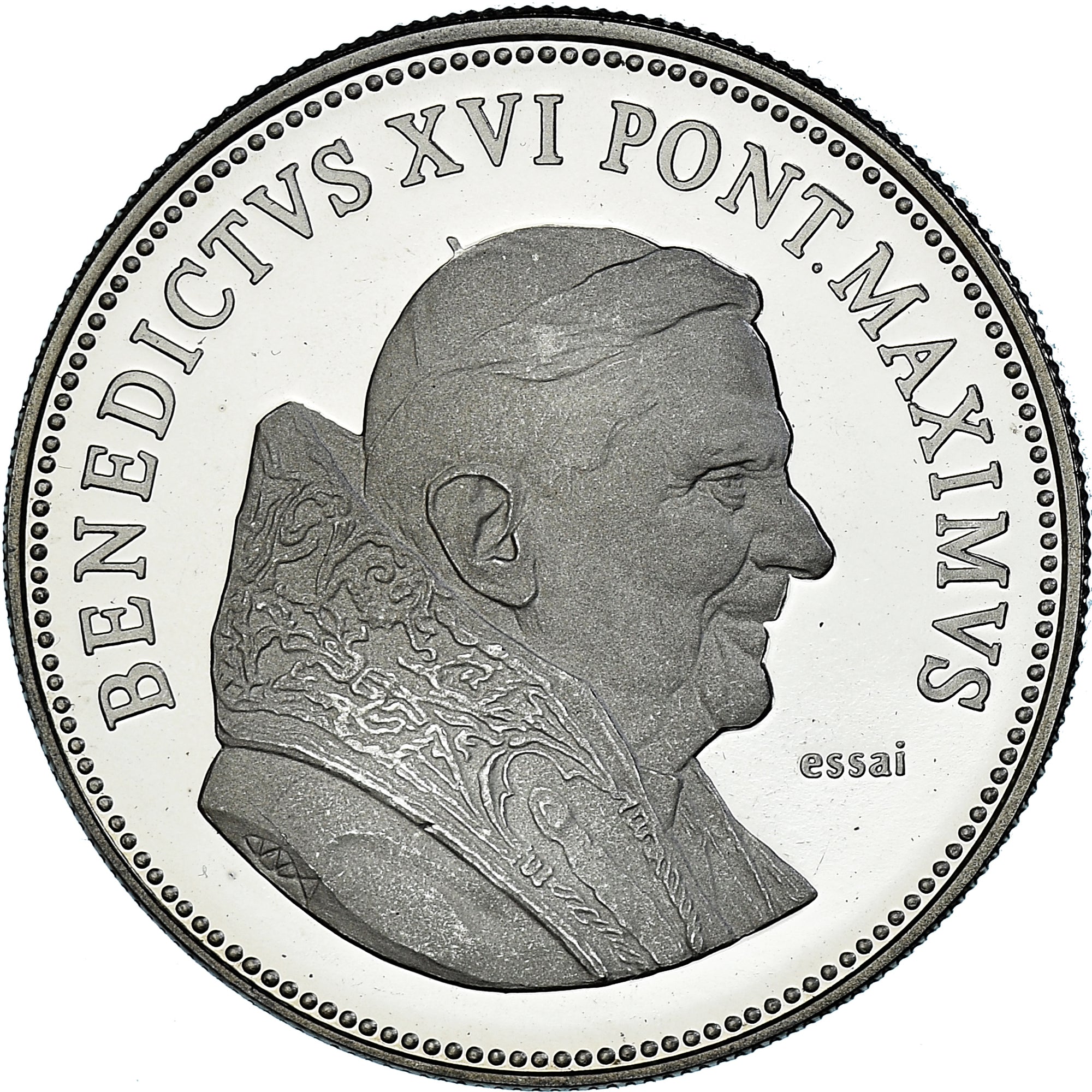 Vaticano, medalla, Première Visite de Benoit XVI en France, Lourdes, Religions