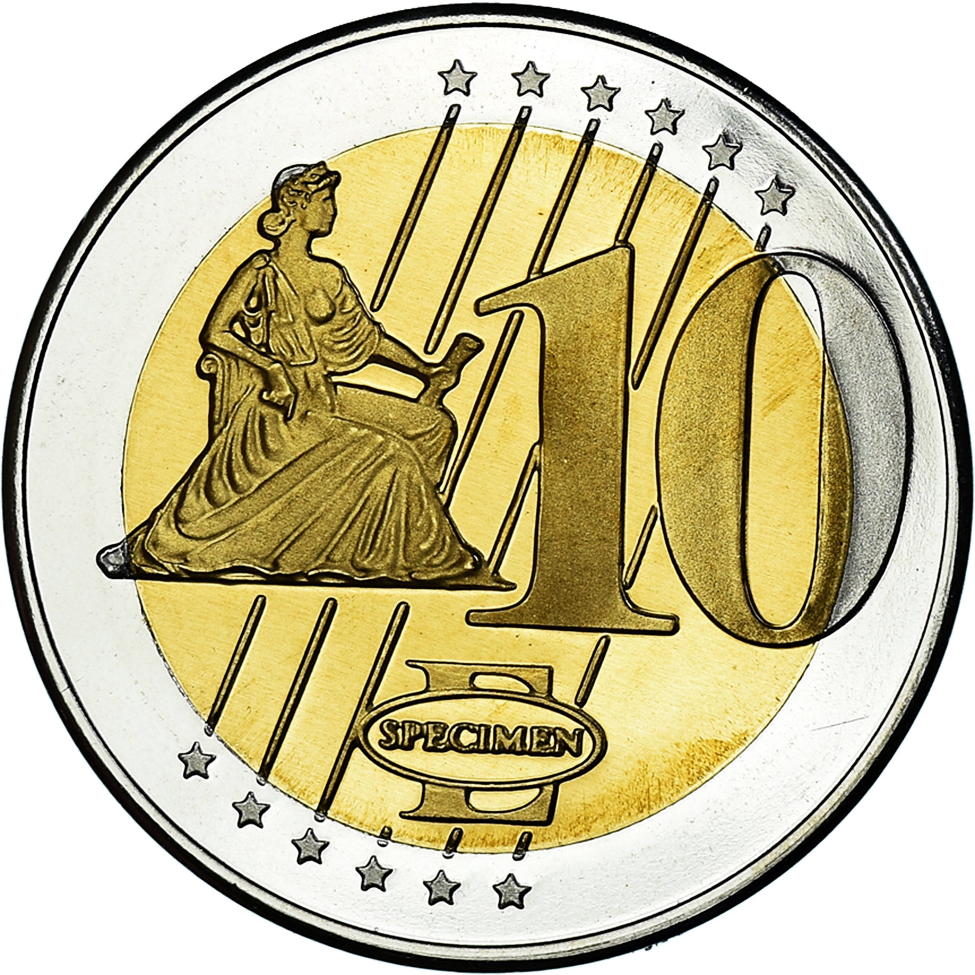Vatican, Medal, 10 E, Essai-Trial Jean Paul II, 2004, MS(65-70), Bi-Metallic