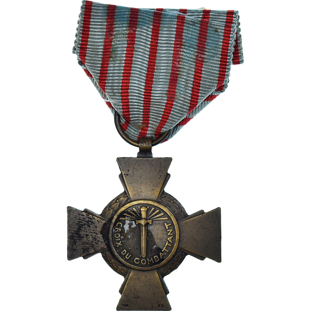 France, Croix du Combattant, WAR, Medal, Very Good Quality, Bronze, 36