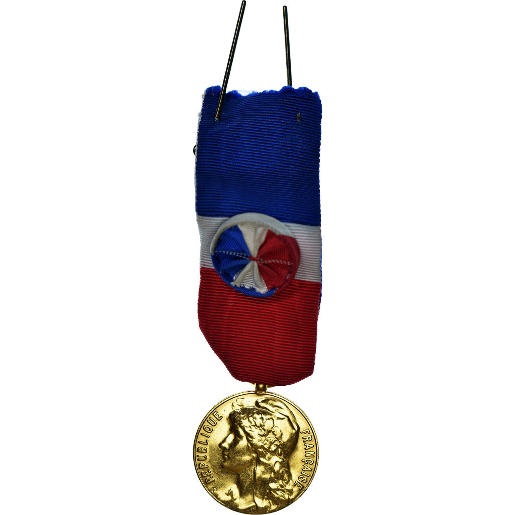 France, Industrie-Travail-Commerce, Medal, 1988, Excellent Quality, Gilt Bronze