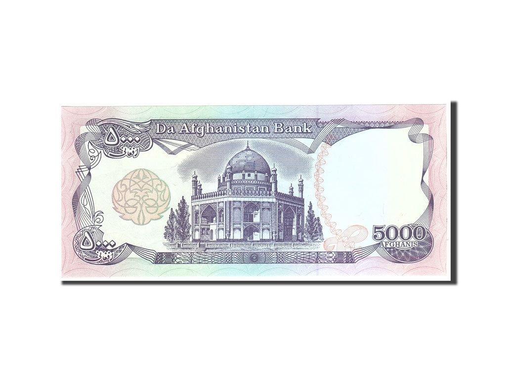 Banknote, Afghanistan, 5000 Afghanis, 1993, Undated, KM:62, UNC(65-70)