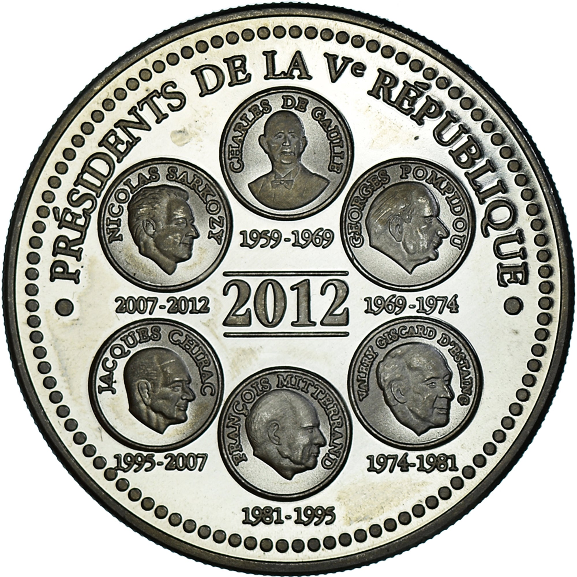 France, Medal, Présidents de la Vème République, Elysée, Politics, 2012