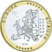 Monaco, Medal, L'Europe, Monaco, Politics, Society, War, MS(65-70), Silver