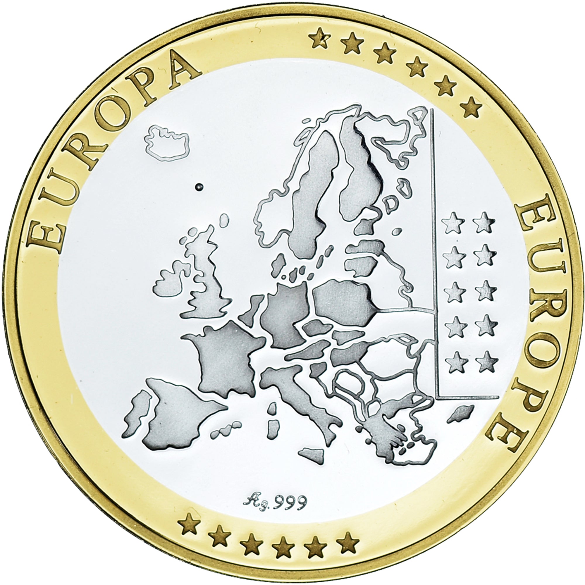 Mónaco, medalla, L'Europe, Monaco, Politics, Society, War, FDC, Plata