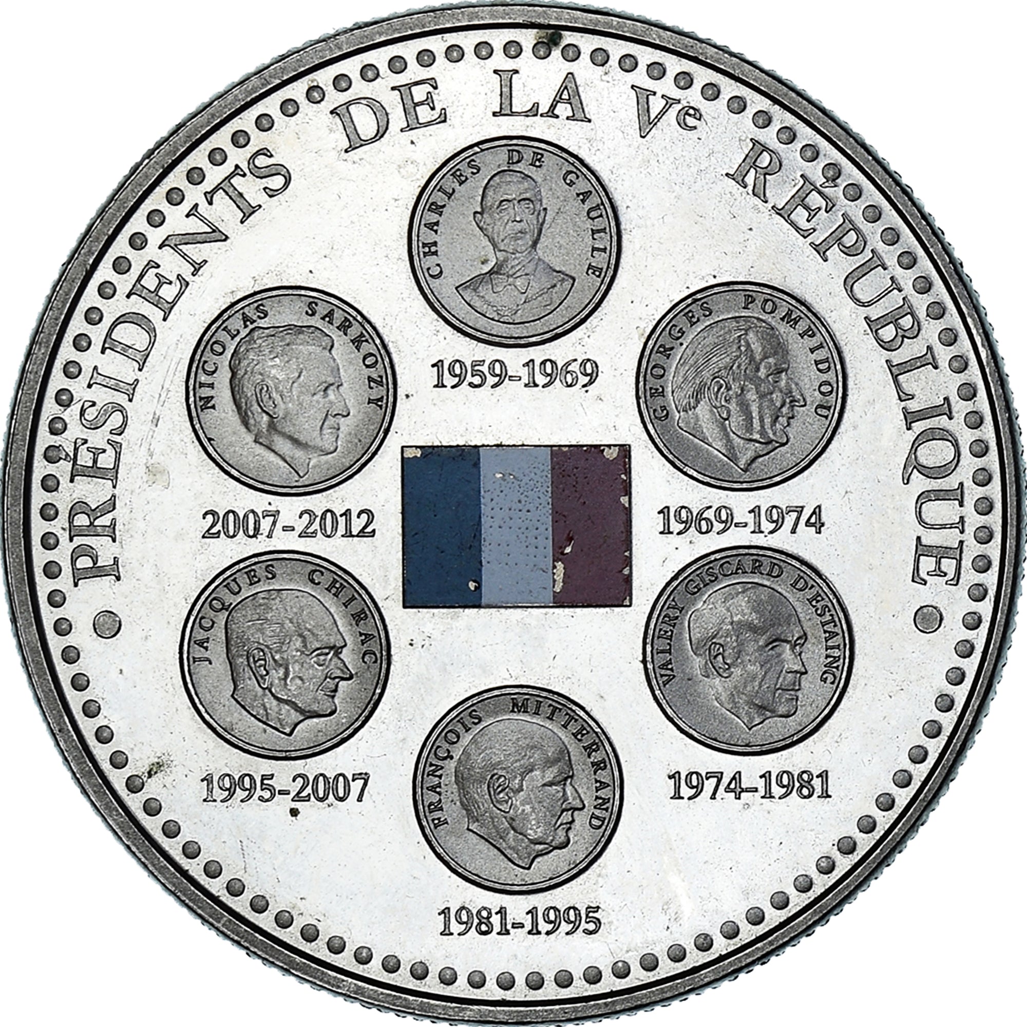 Frankreich, Medaille, Les Présidents de la Vème République, Politics, VZ