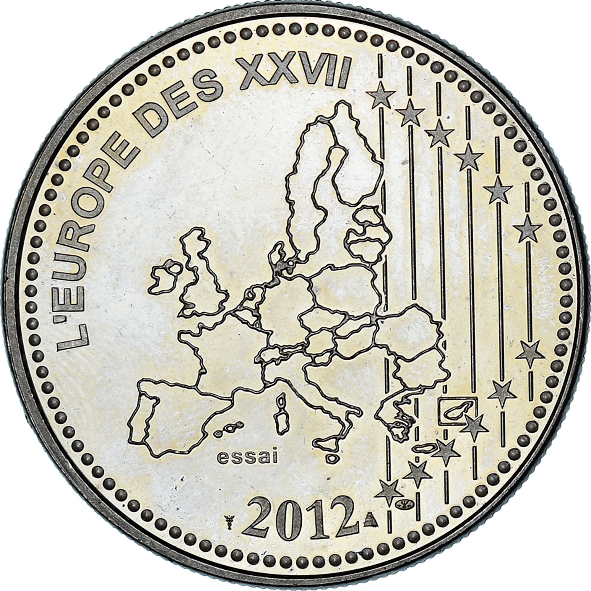Francia, medaglia, L'Europe des XXVII, 10 Ans de l'Euro, Politics, 2012, SPL-