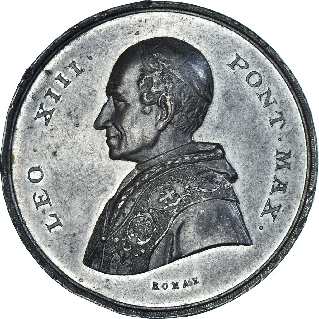 Vaticano, medalha, Léon XIII, 50ème Sacerdoce, Roma, Crenças e religiões