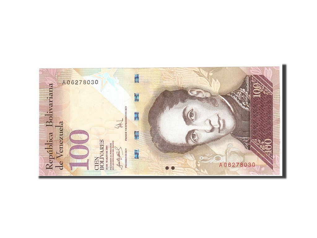 Banknote, Venezuela, 100 Bolivares, 2007, 2007-03-20, KM:93a, UNC(65-70)