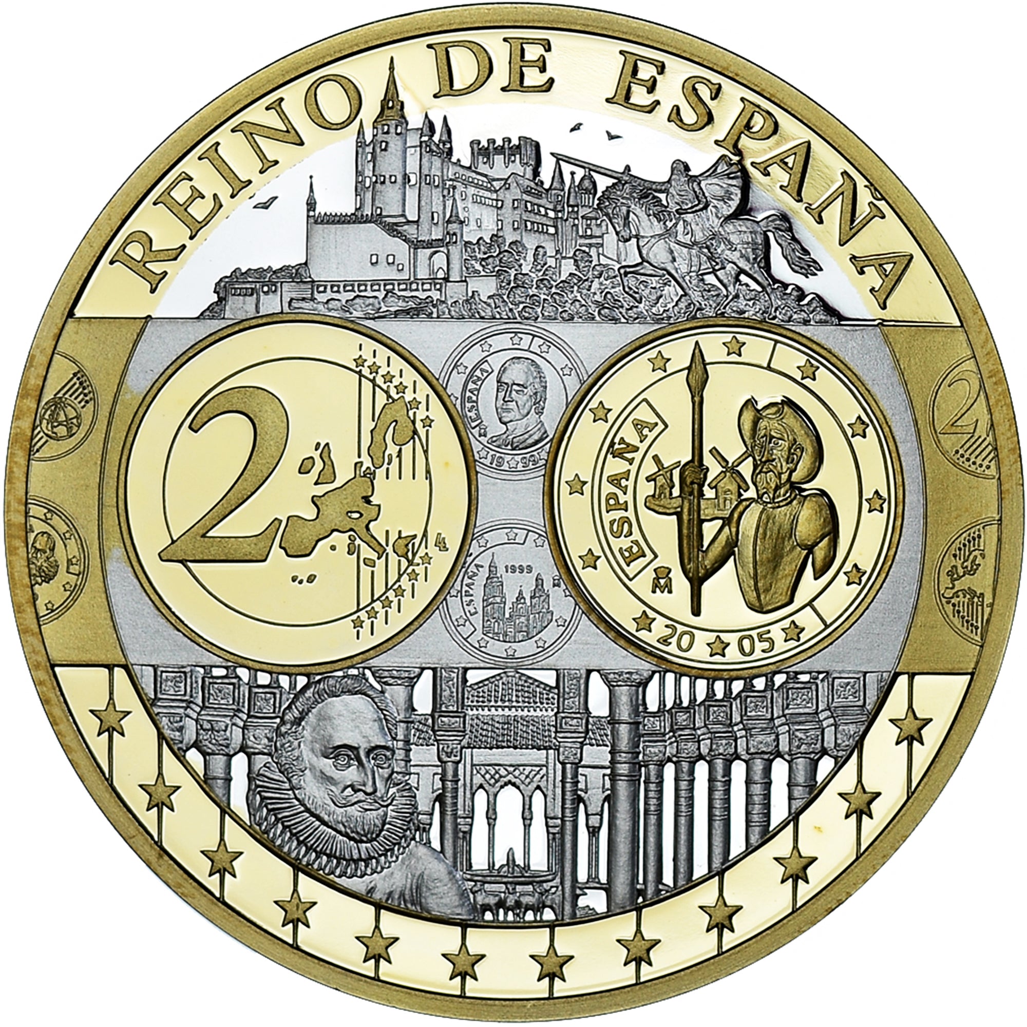 Espagne, Médaille, Euro, Europa, Politics, FDC, Argent