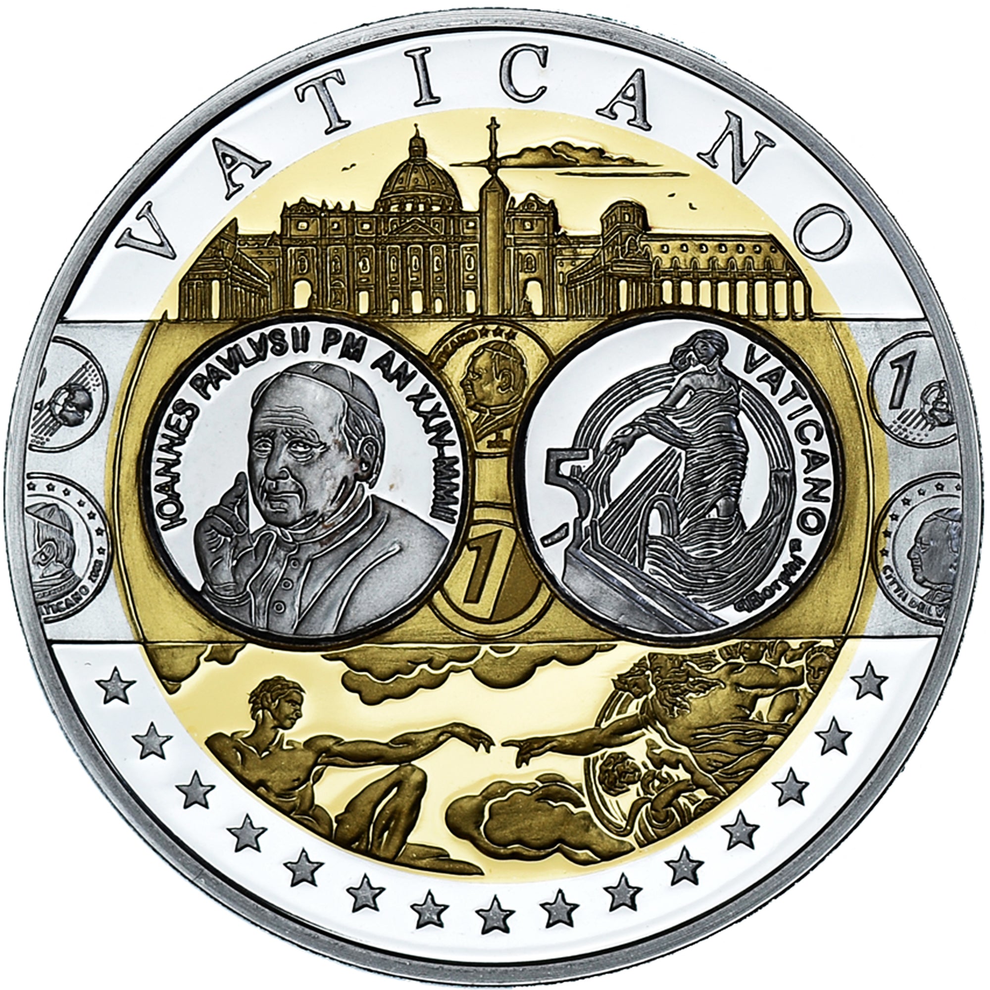 Vatican, Medal, L'Europe, Vatican, Politics, MS(65-70), Silver
