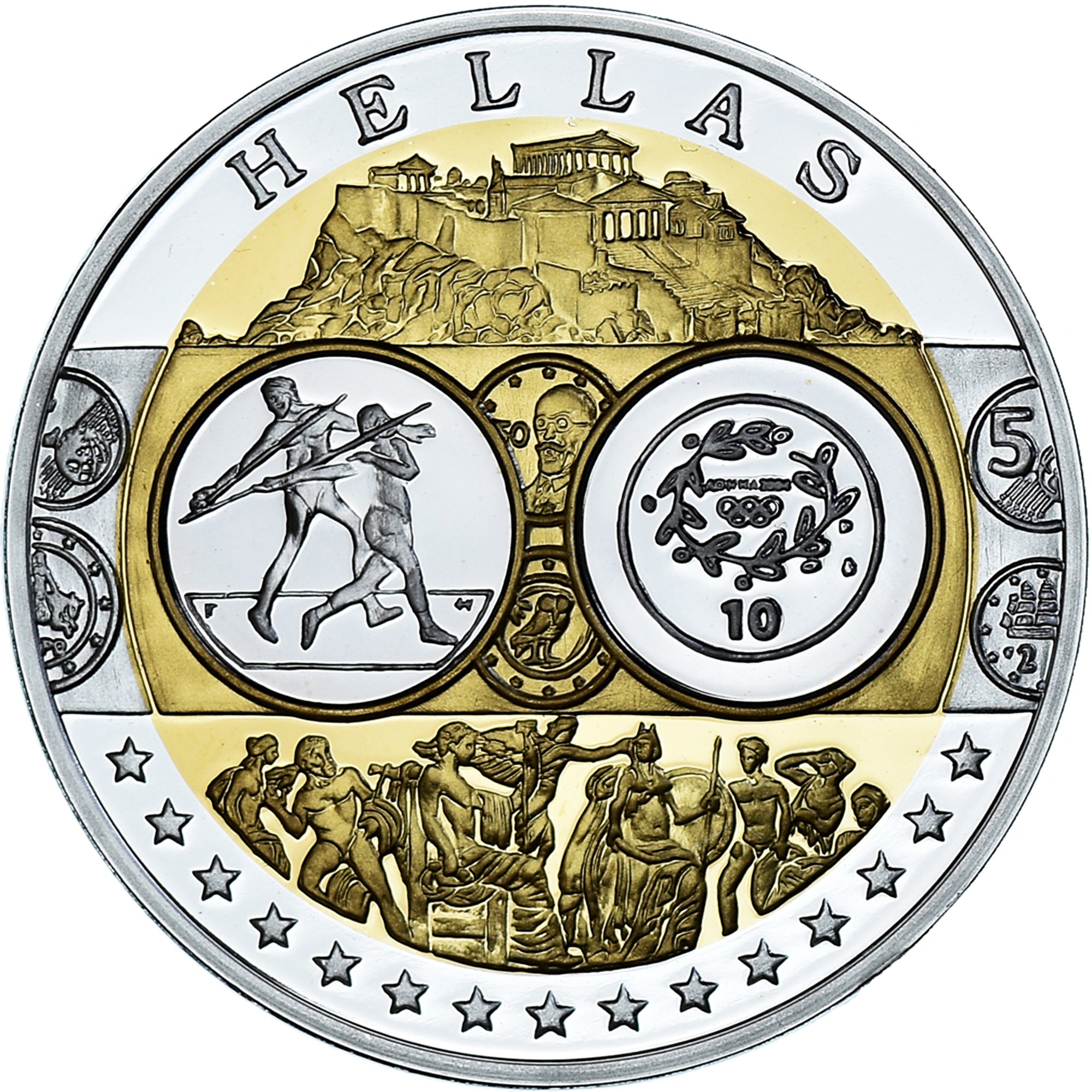 Greece, Medal, L'Europe, Politics, MS(65-70), Silver