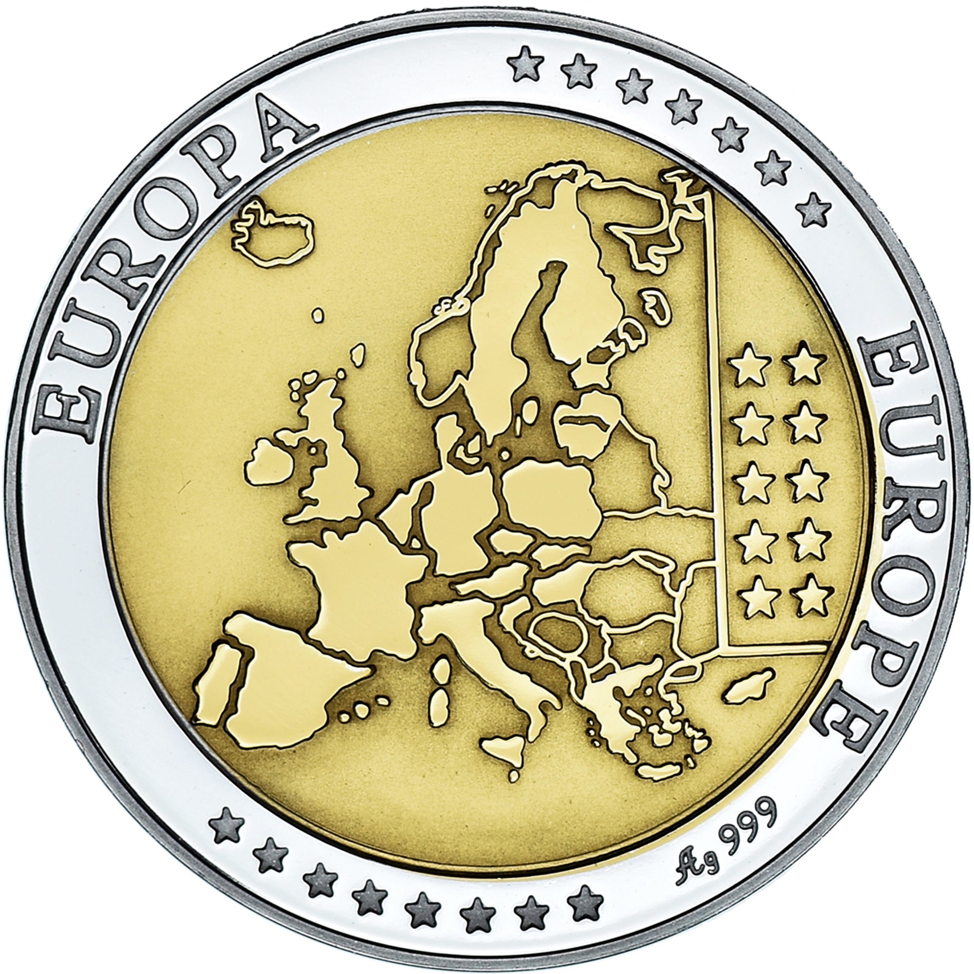 Slovenia, medaglia, Euro, Europa, Politics, FDC, FDC, Argento