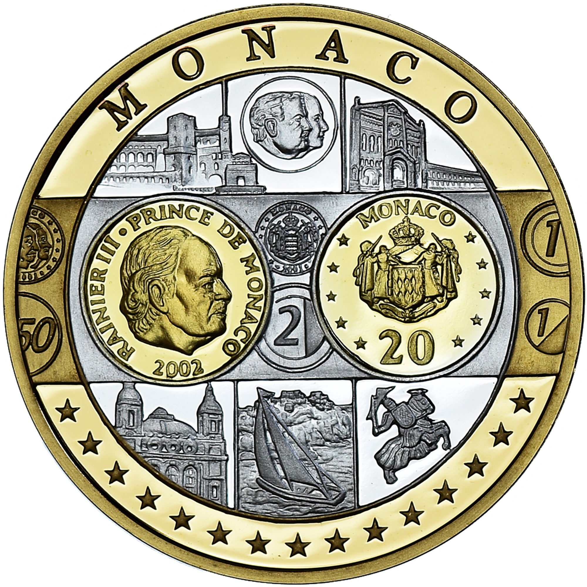 Monaco, Medaille, L'Europe, Monaco, Politics, STGL, Silber