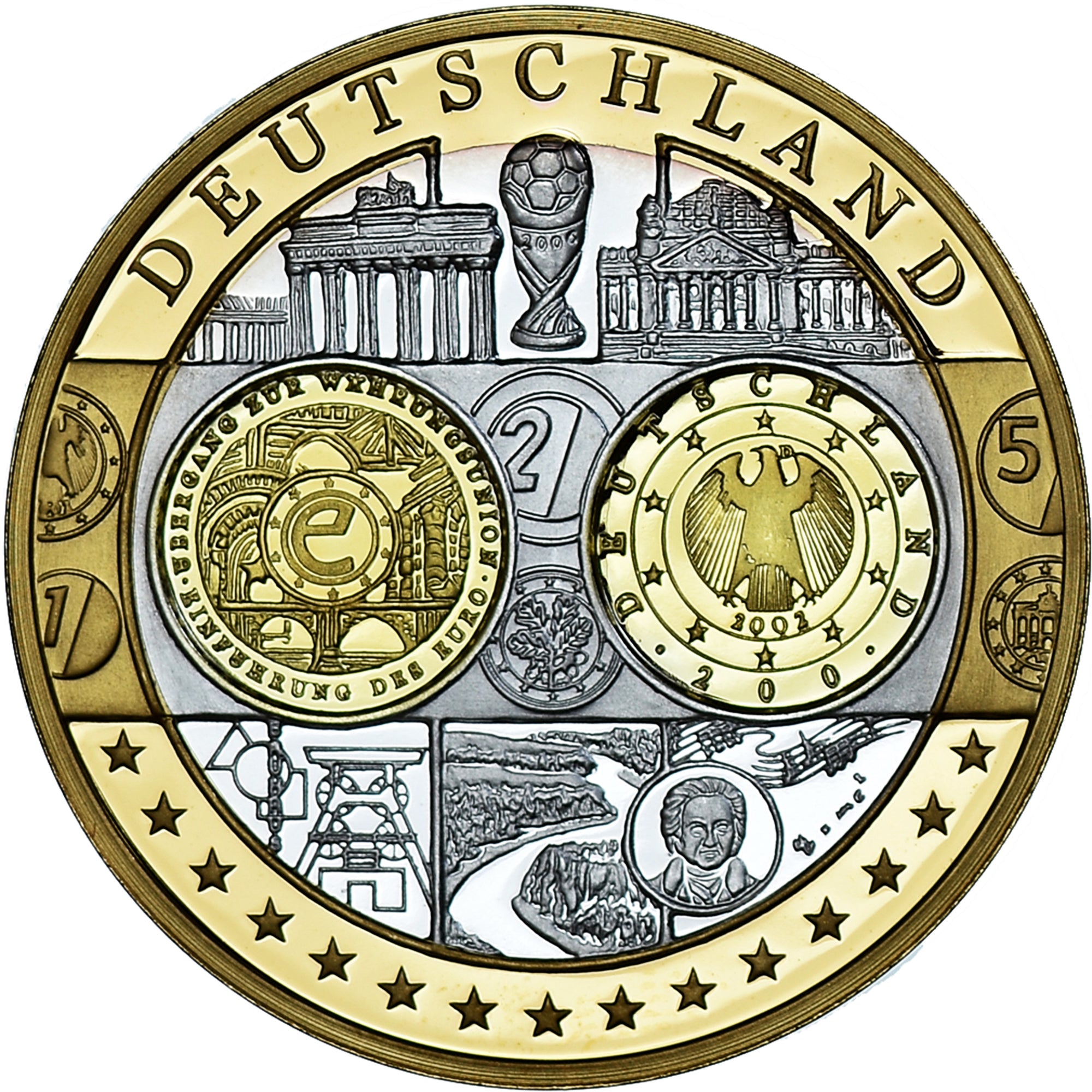 Germany, Medal, Euro, Europa, Politics, MS(65-70), Silver