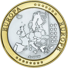 Belgium, Medal, Euro, Europa, Politics, FDC, MS(65-70), Silver