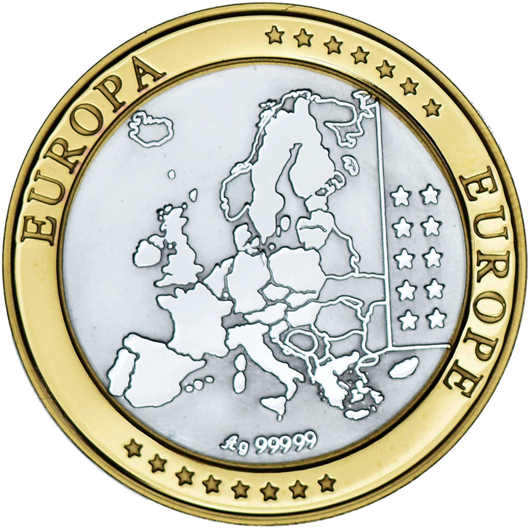 Slovenia, Medal, Euro, Europa, Politics, FDC, MS(65-70), Silver