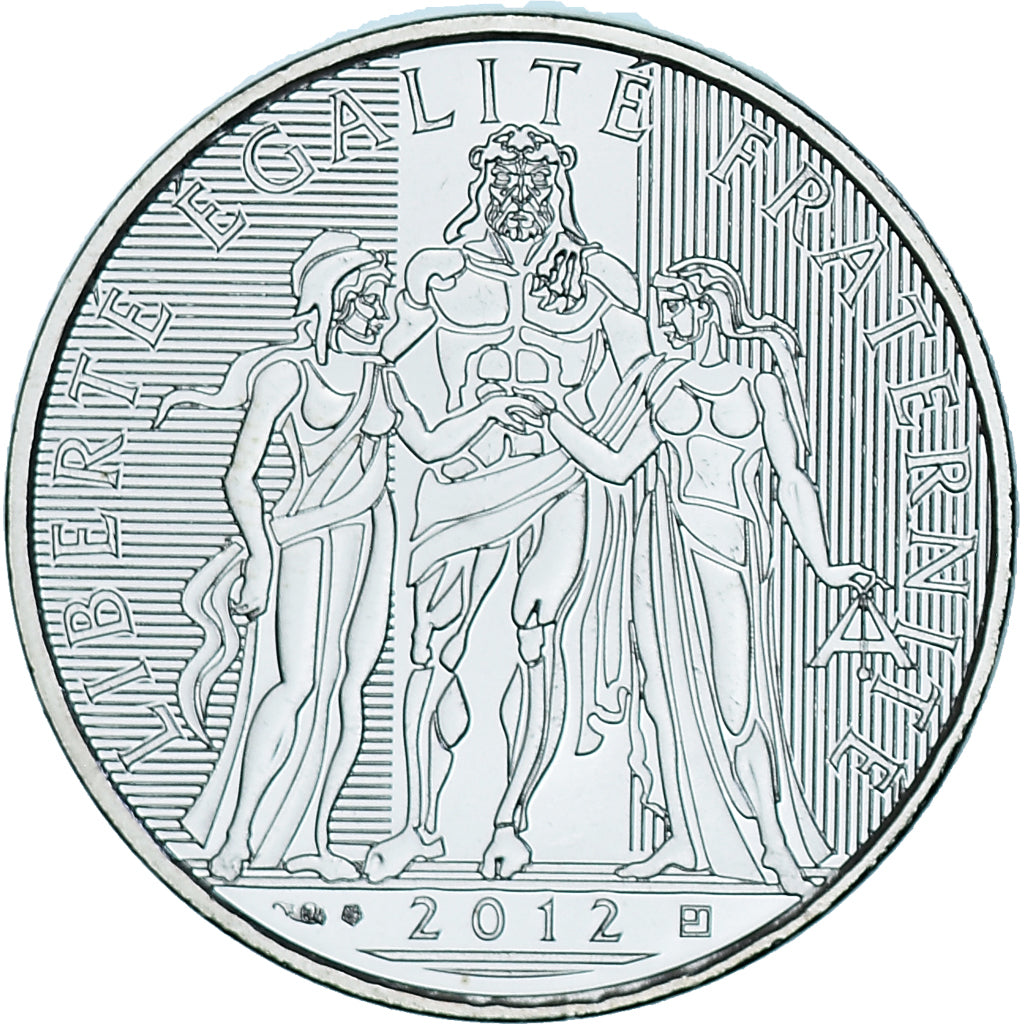 France, 10 Euro, Hercule, 2012, Paris, MS(65-70), Silver, Gadoury:EU 516