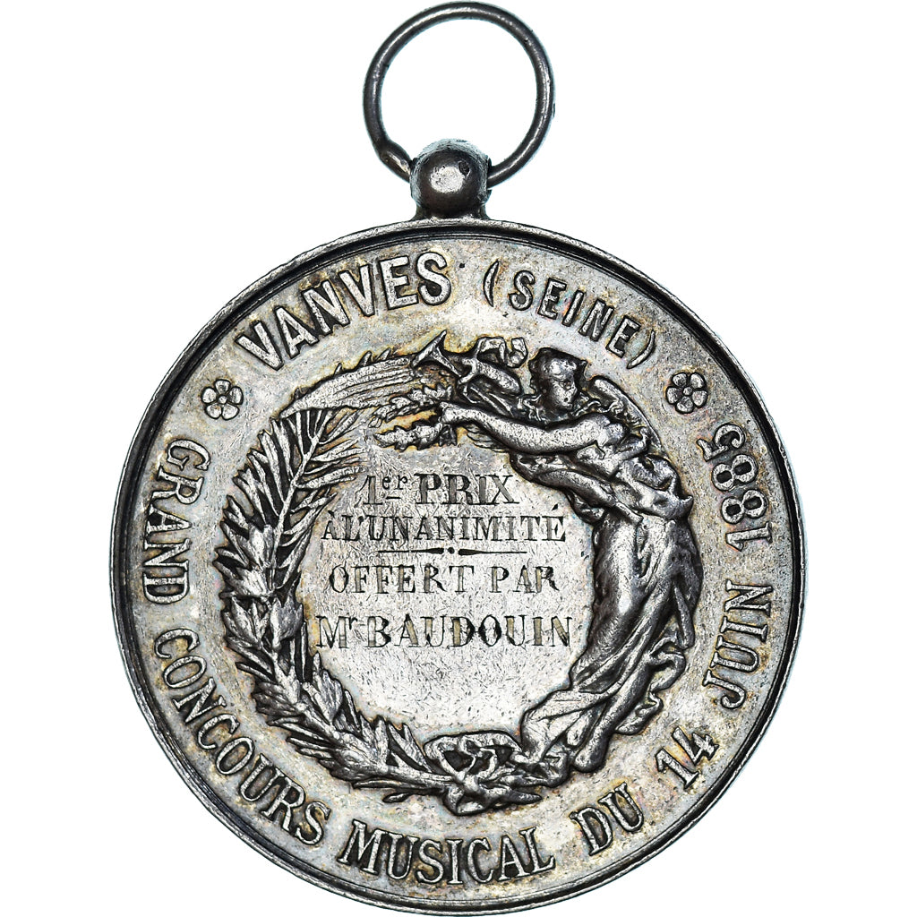 Frankreich, Medaille, Grand Concours Musical de Vanves (Seine), Musique, 1885