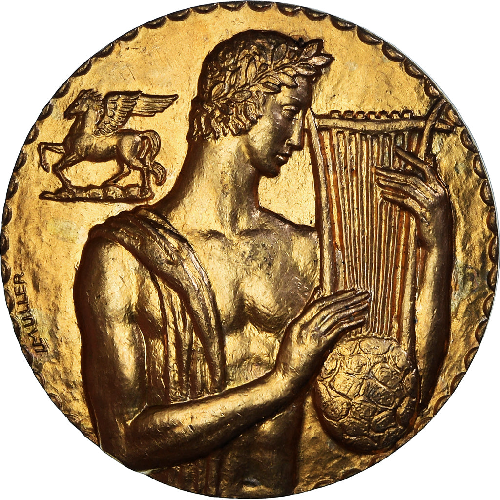 Belgium, Medal, Orphée, Société Belge des Auteurs, Musique, Muller