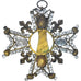 France, Croix aux Fleurs de Lis et Strass, Medal, Very Good Quality, Brass, 90