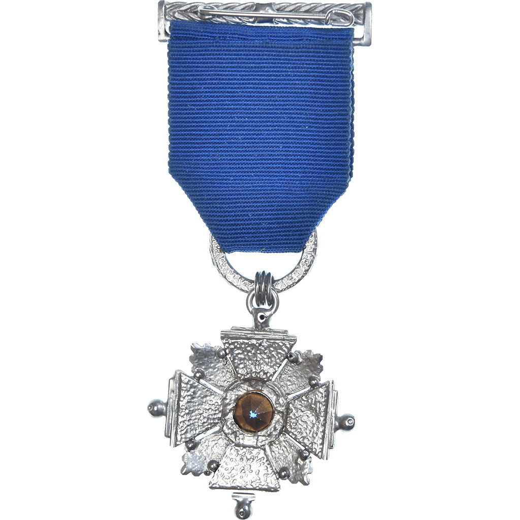 França, Croix avec Strass, medalha, Qualidade Muito Boa, Silvered Metal, 40