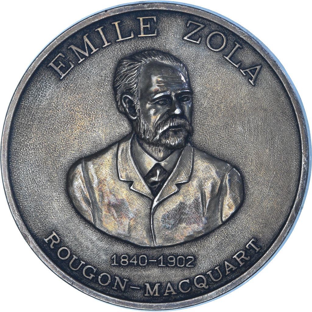 France, Medal, Emile Zola, Le Club, Arts & Culture, AU(50-53), Silvered bronze