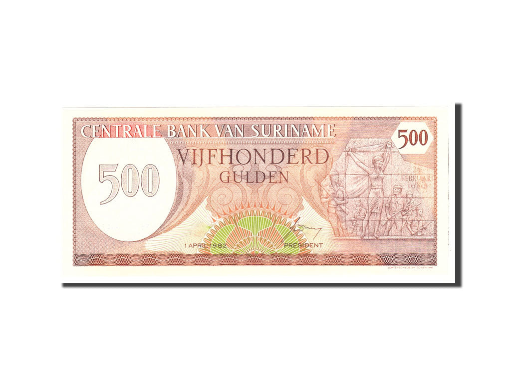 Suriname, 500 Gulden, 1982, KM:129, Undated, UNC(65-70)