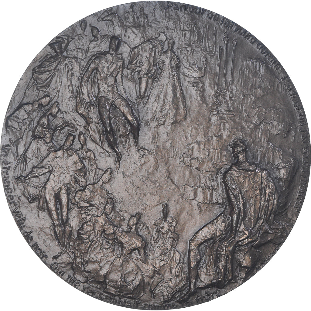 Francia, medalla, Alfred de Musset, Arts & Culture, mocquot, EBC, Bronce