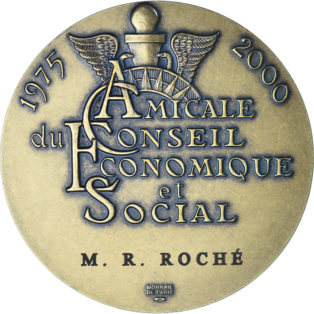 France, Medal, Conseil Economique et Social, 25 Ans de l'Amicale, 2000, Monnaie