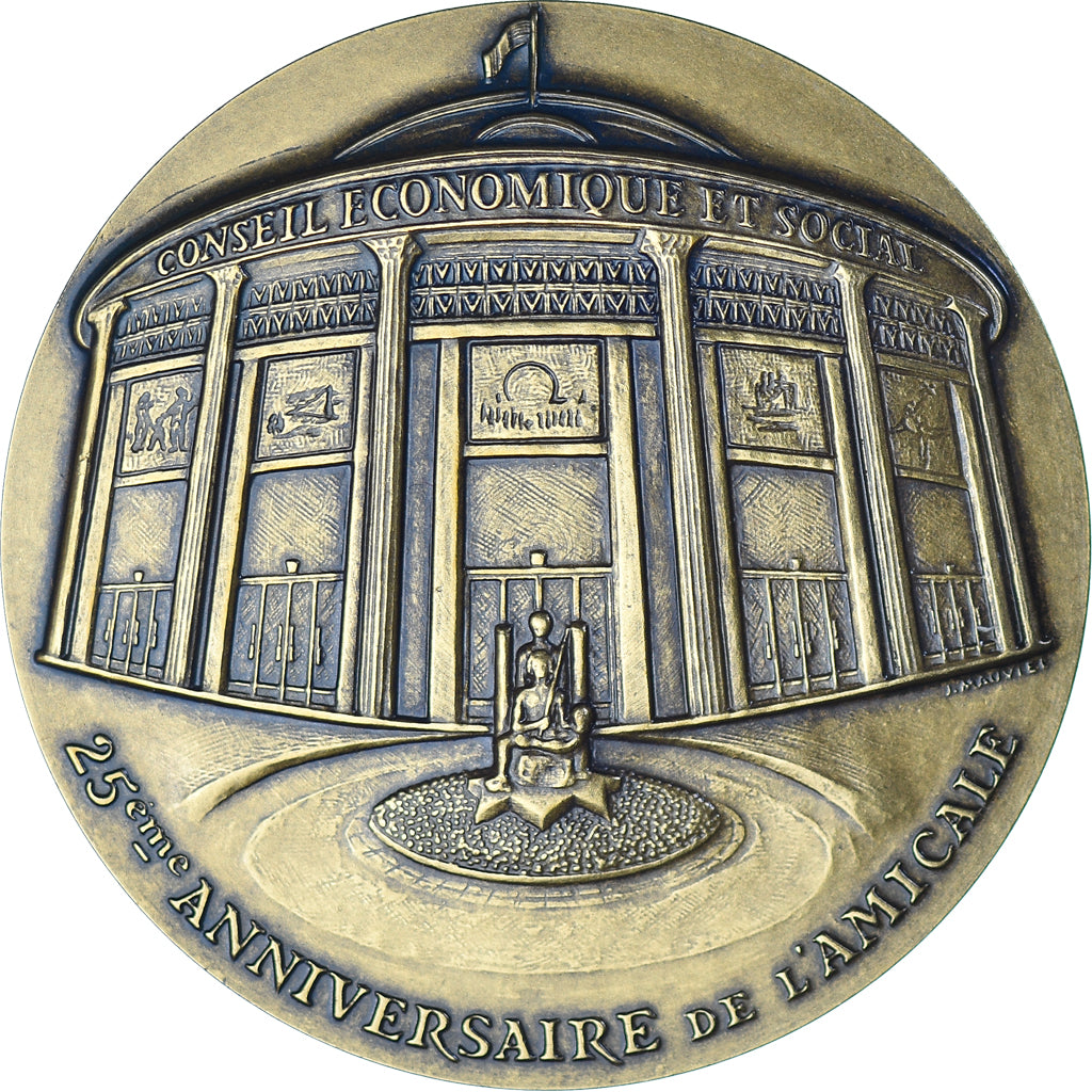 France, Medal, Conseil Economique et Social, 25 Ans de l'Amicale, 2000, Monnaie