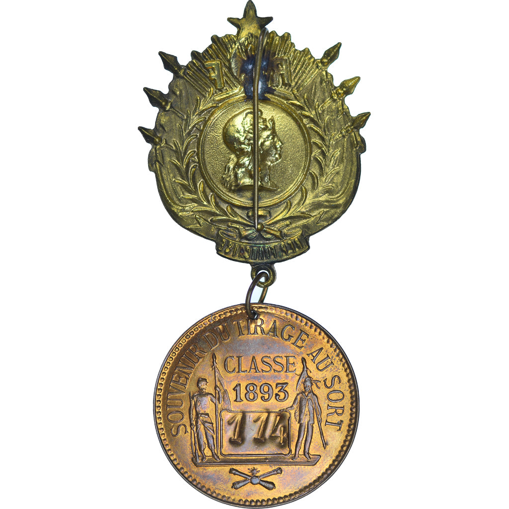 França, medalha, Troisième République, Souvenir du Tirage au Sort, Classe