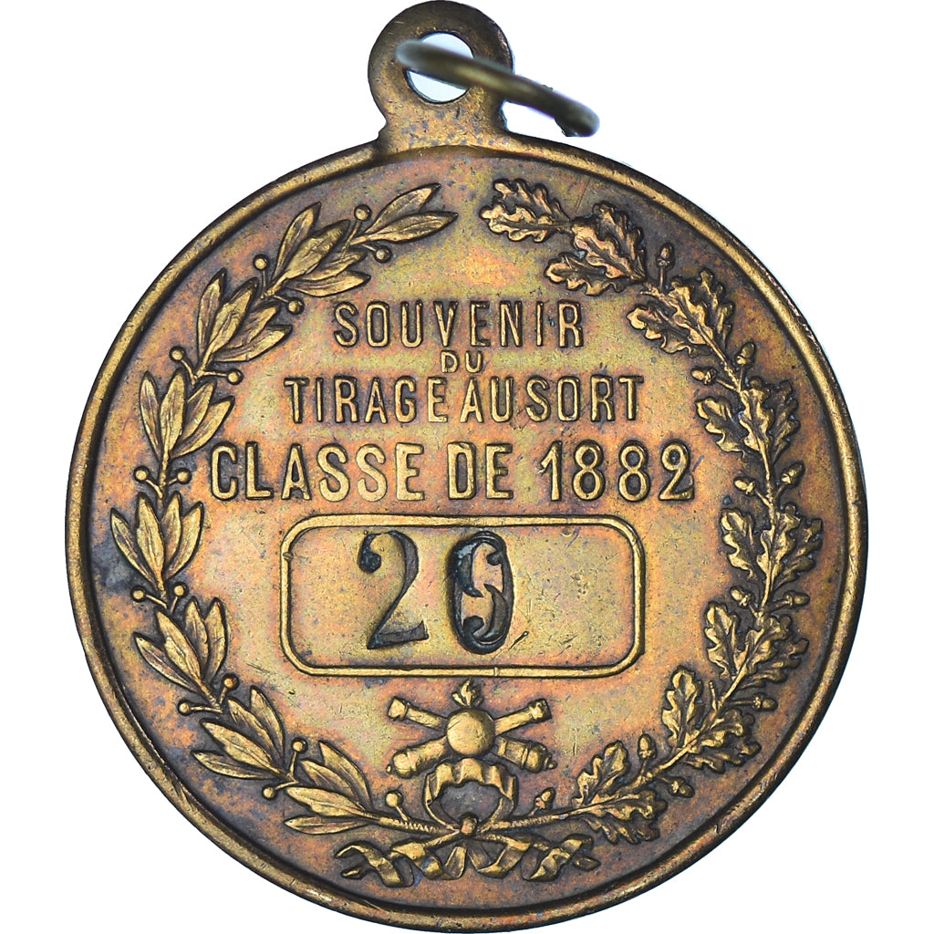 France, Medal, Troisième République, Souvenir du Tirage au Sort, Classe, 1882